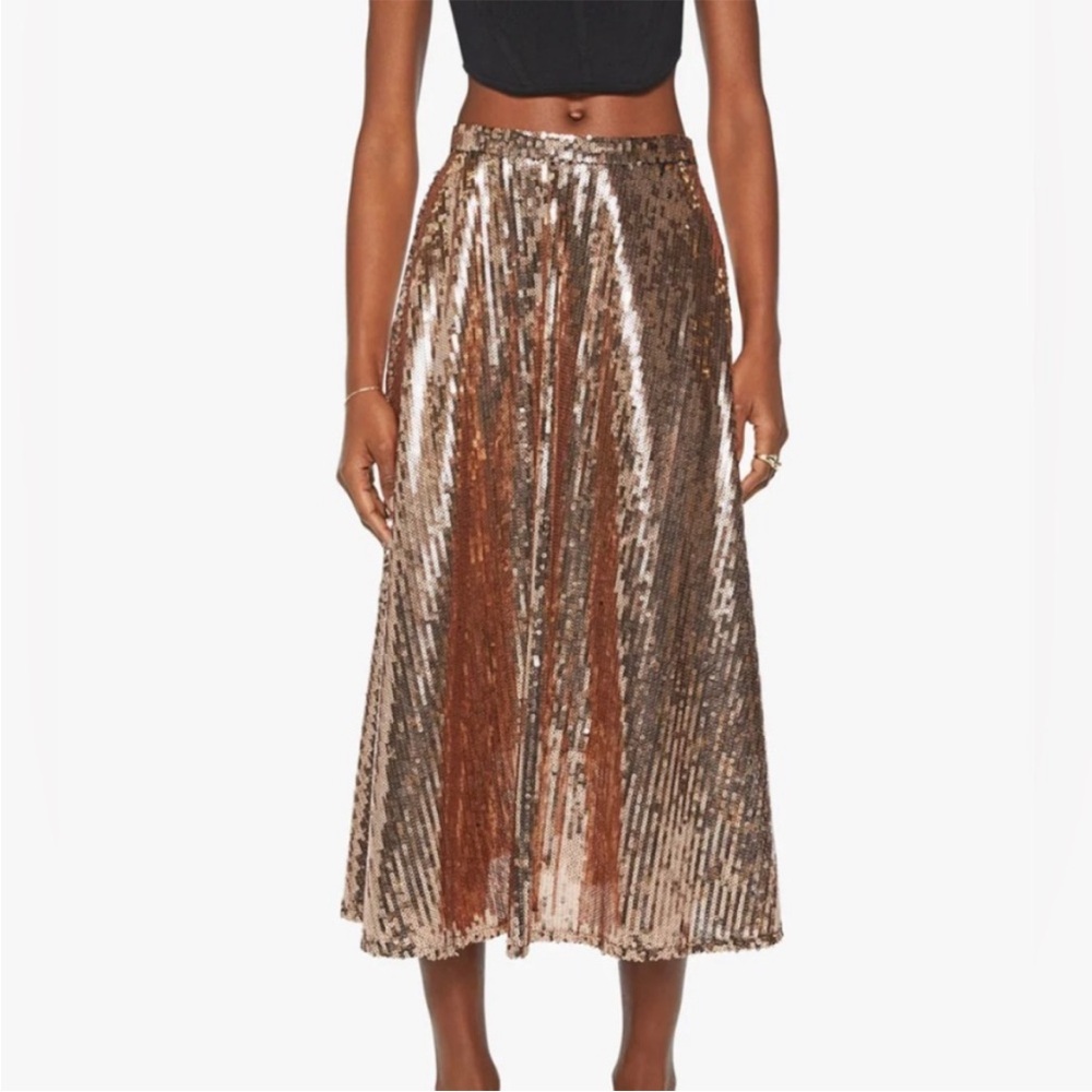 NWT Mother The Going Round Skirt in All That Glitters